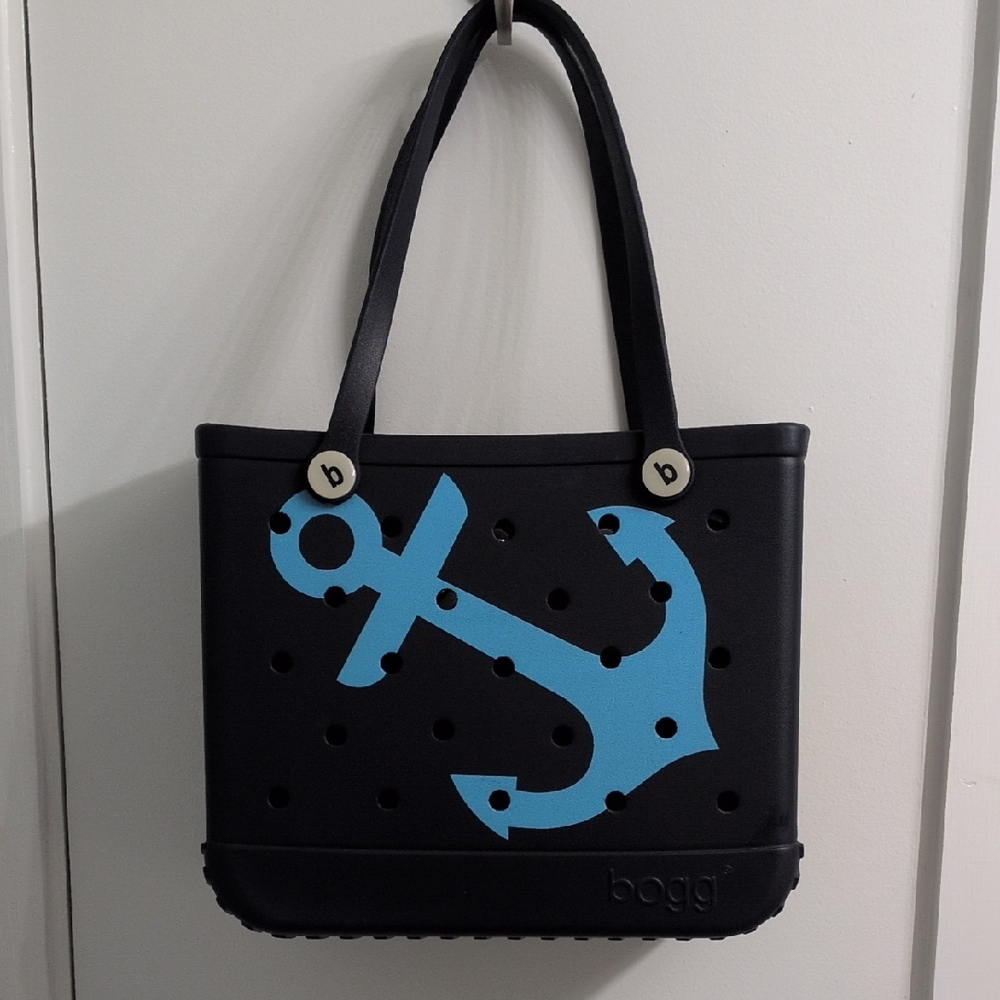 BOGG BAG Navy Blue Anchor Tote W/Coozie